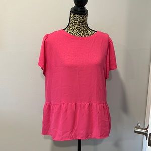 LOFT Pink Short Sleeve Top